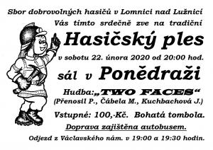pozvánka - hasičský ples