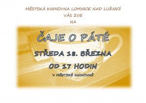 čaje o páté 18.3.