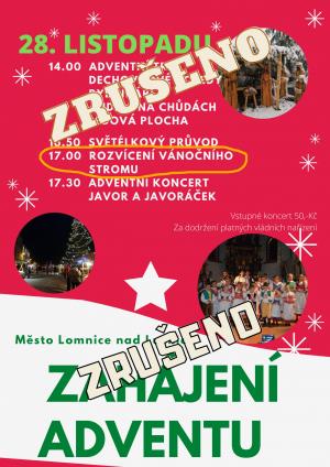 zahájení adventu v Lomnici ZRUŠENO