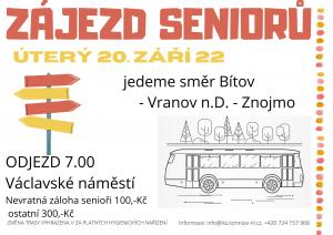 výlet seniorů s odjezdem