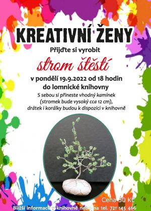 plakát - Kreativní ženy 19.9. v knihovně