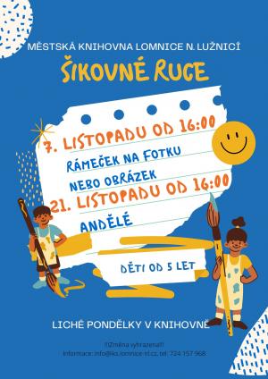 plakát - šikovné ruce - 7.11. a 21.11.