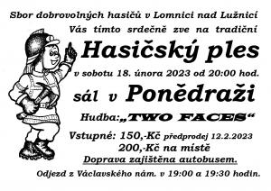 pozvánka - Hasičský ples
