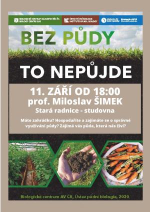 plakát - Bez půdy to nepůjde - přednáška