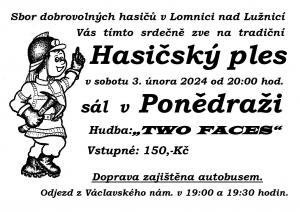 Hasičský ples 3.2.2024