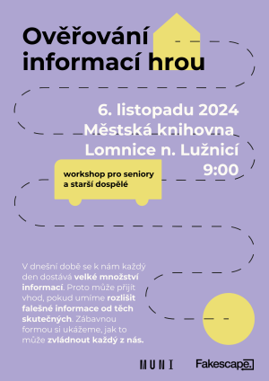 Ověřování informací hrou pro seniory a starší dospělé 1
