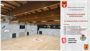 pozvánka - slavnostní otevření SPORTOVNÍ HALY